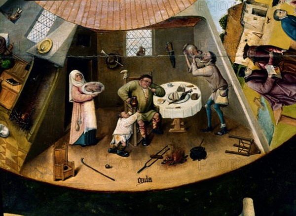 Bosch, Tray of the Seven Deadly Sins (detail)