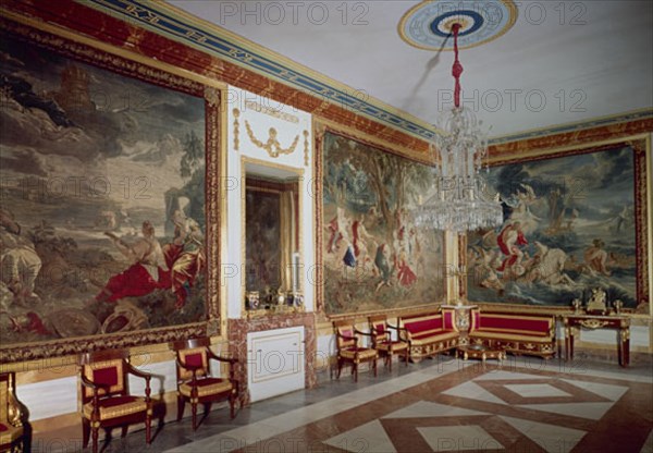 Chambre avec tapisseries de Rubens et mobilier Fernandino