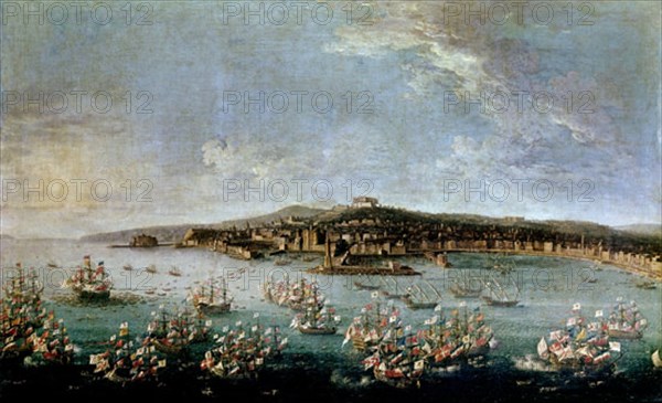 Joli, Detail -  Charles III boarding in Naples, October 6th 1759