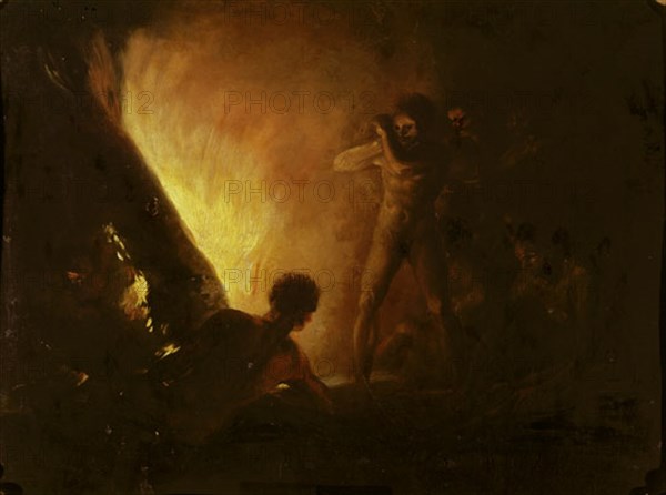 Goya, The stake - Savages in front of a fire