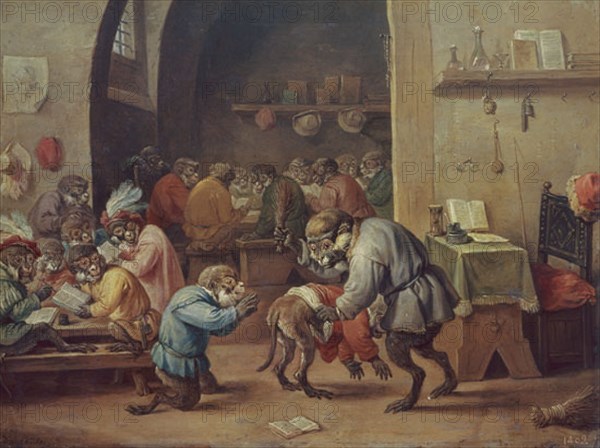 Teniers (the Younger), Monkeys at School