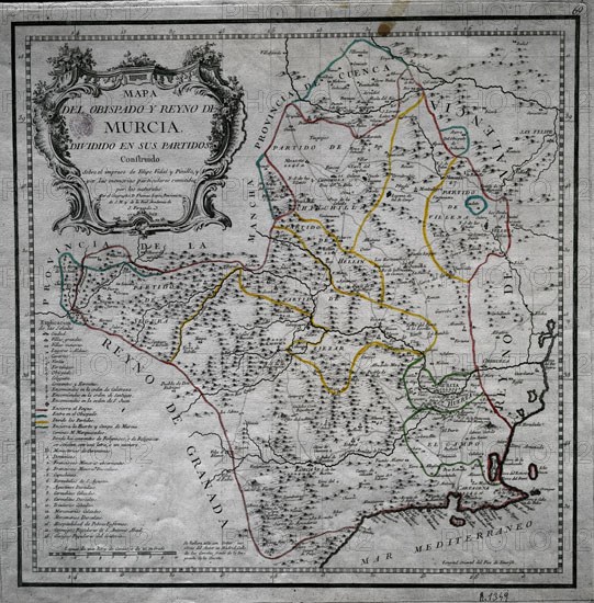 LOPEZ TOMAS 1730/1802
MAPA DEL OBISPADO Y REINO DE MURCIA-1768
MADRID, BIBLIOTECA NACIONAL MAPAS
MADRID

This image is not downloadable. Contact us for the high res.