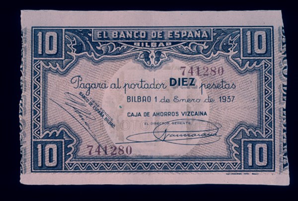 BILLETE DE 10 PESETAS 1937
MADRID, BANCO DE ESPAÑA-DOCUMENTOS
MADRID

This image is not downloadable. Contact us for the high res.