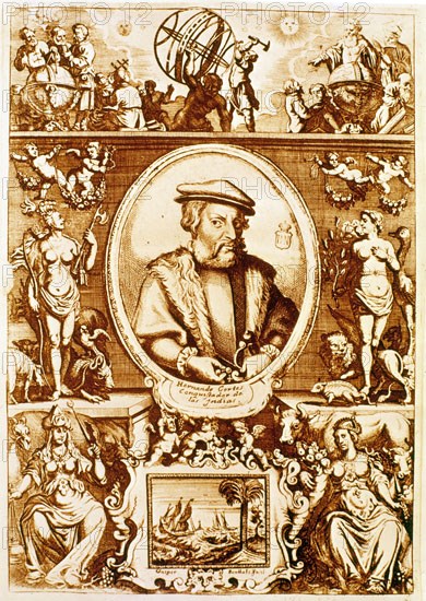 SANDOVAL PRUDENCIO
HERNAN CORTES-GRABADO POR G BOUTTATS PARA LA HISTORIA/VIDA DEL EMPERADOR CARLOS V-1681
MADRID, BIBLIOTECA NACIONAL
MADRID