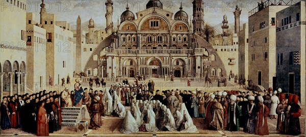 BELLINI GENTILE 1429/1507
PREDICACION DE SAN MARCOS EN ALEJANDRIA - S XV - RENACIMIENTO ITALIANO
MILAN, PINACOTECA BRERA
ITALIA