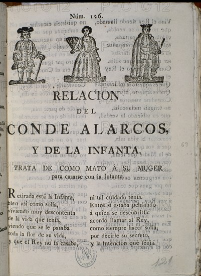MILANES J JACINTO 1814/63
ROMANCE DEL CONDE DE ALARCOS- RELACION DEL CONDE ALARCOS Y LA INFANTA
MADRID, BIBLIOTECA NACIONAL
MADRID

This image is not downloadable. Contact us for the high res.