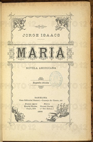 ISAACS JORGE
MARIA
MADRID, BIBLIOTECA NACIONAL
MADRID

This image is not downloadable. Contact us for the high res.