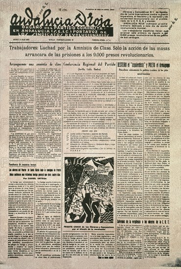 PERIODICO"ANDALUCIA ROJA" HUELGA GENERAL POR LA LUCHA POR LA AMNISTIA DE CLASES13/7/1933
MADRID, HEMEROTECA MUNICIPAL
MADRID

This image is not downloadable. Contact us for the high res.