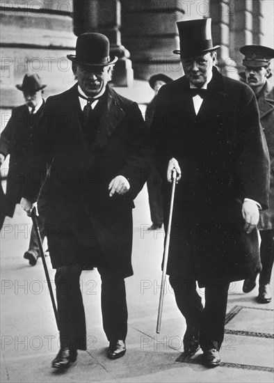 WINSTON CHURCHIL (1874-1965) Y DAVID LLOYD GEORGE (1863-1945

This image is not downloadable. Contact us for the high res.