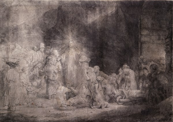 Harmenszoon Van Rijn Rembrandt, called Rembrandt (1606-1669)
LA ESTAMPA DE LOS CIEN FLORINES O LA PREDICACION DE JESUS O LA CURACION DE ENFERMOS- S XVII- AGUAFUE
MADRID, COLECCION DUQUES DE ALBA
MADRID

This image is not downloadable. Contact us for the high res.