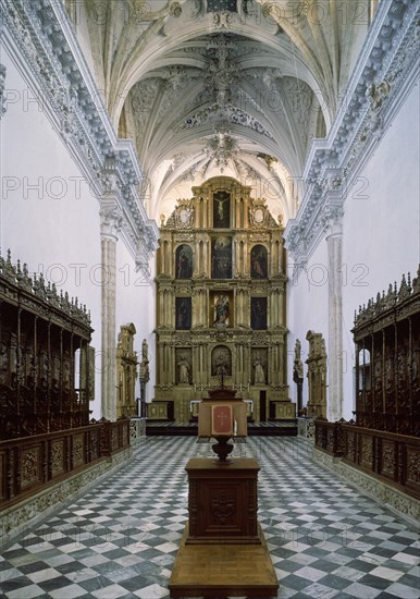 IGLESIA-VISTA DE LA NAVE-ESTILO GOTICO TARDIO-S XV-BOVEDA DE TERCELETES
JEREZ DE LA FRONTERA, CARTUJA
CADIZ