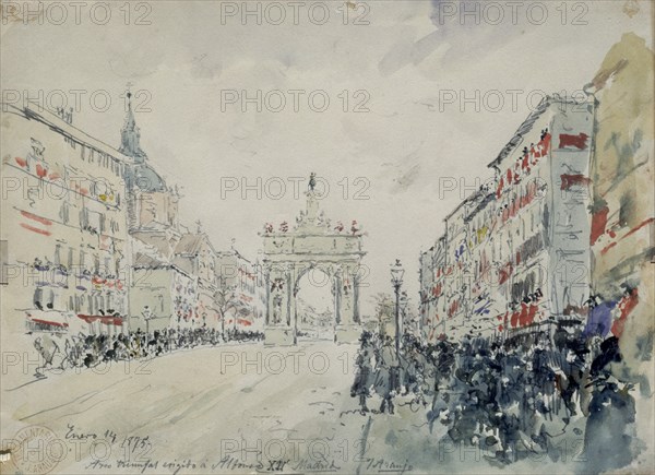 ARAUJO JOAQUIN
ARCO DE TRIUNFO EN LA CALLE DE ALCALA-LLEGADA ALFONSO XII
MADRID, MUSEO MUNICIPAL
MADRID