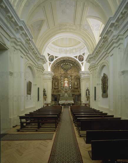 INTERIOR-VISTA DE LA NAVE HACIA LA CABECERA S XVII BARROCA
MOSTOLES, ERMITA NTRA SRA SANTOS
MADRID