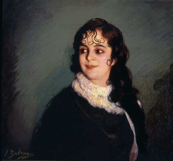 ZULOAGA IGNACIO 1870-1945
(RETRATO DE MUCHACHA CON RIZOS SOBRE LA FRENTE Y EN LA PATILLA)
PEDRAZA, COLECCION SUAREZ ZULOAGA
SEGOVIA