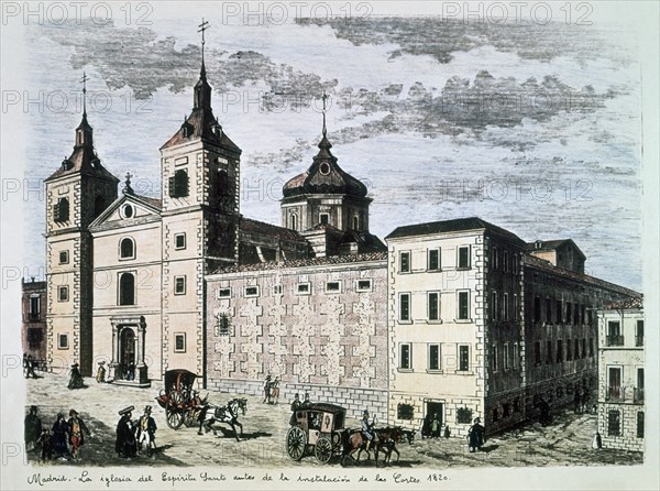 LA IGLESIA DEL ESPIRITU SANTO EN LA CARRERA S JERONIMO,ANTES DE LA INSTALACION DE LAS CORTES 1820
MADRID, MUSEO MUNICIPAL
MADRID

This image is not downloadable. Contact us for the high res.