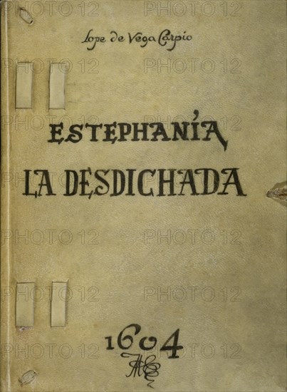 LOPE DE VEGA FELIX 1562/1635
PRIMERA PAGINA DEL MANUSCRITO ORIGINAL DE ESTEFANIA LA DESDICHADA- 1604
MADRID, ACADEMIA DE LA LENGUA
MADRID

This image is not downloadable. Contact us for the high res.