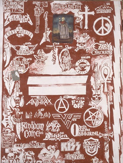 OCAMPO MANUEL 1965-
HEAVY METAL PINS SATAN WORSHIPS- 1998- VINILO/COLLAGE
MADRID, GALERIA SOLEDAD LORENZO
MADRID

This image is not downloadable. Contact us for the high res.