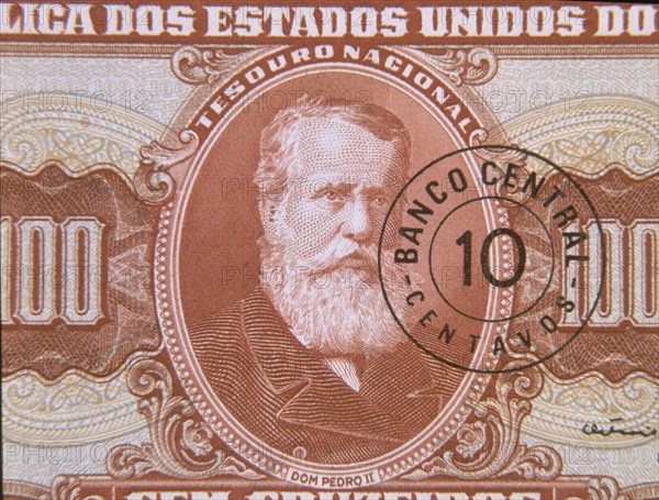 PEDRO II 1825-91 EMPERADOR DE BRASIL EN UN BILLETE DE CIEN CRUZEIROS BRASILEÑOS- ANVERSO

This image is not downloadable. Contact us for the high res.