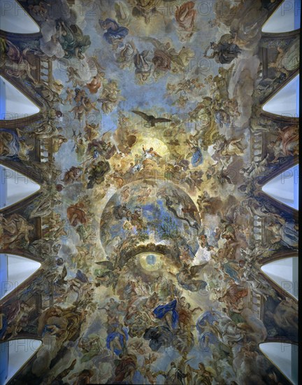 GIORDANO LUCA 1632/1705
DET- FRESCOS DE LA BOVEDA - HISTORIA DEL TOISON DE ORO 1699- ALEGORIA DE LA MONARQUIA
MADRID, CASON RETIRO
MADRID