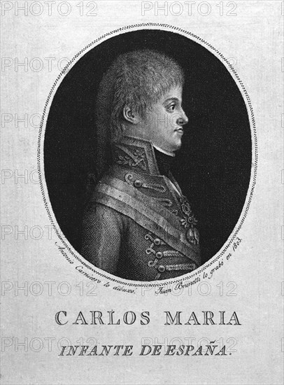 CARNICERO ANTONIO 1748/1814
CARLOS MARIA INFANTE DE ESPAÑA - GRABADO POR JUAN BRUNETTI EN 1803
MADRID, MUSEO MUNICIPAL
MADRID

This image is not downloadable. Contact us for the high res.