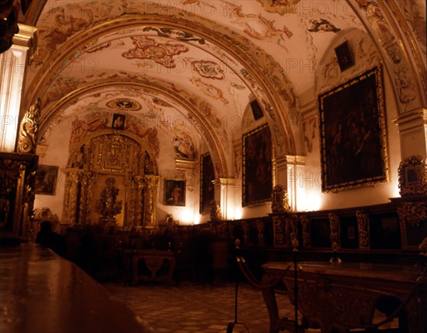 SACRISTIA CONSTRUIDA EN 1565 Y DECORADA CON FRESCOS EN EL S XVIII
SAN MILLAN DE LA COGOLLA, MONASTERIO YUSO
RIOJA

This image is not downloadable. Contact us for the high res.