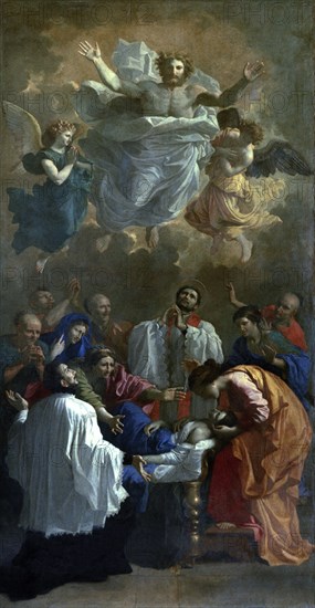 POUSSIN NICOLAS 1594/1665
EL MILAGRO DE SAN FRANCISCO JAVIER - 1641- O/L - 444x234 - BARROCO FRANCES
PARIS, MUSEO LOUVRE-INTERIOR
FRANCIA