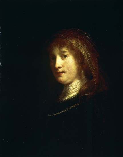 Harmenszoon Van Rijn Rembrandt, called Rembrandt (1606-1669)
SASKIA VAN UYLEMBURGH (ESPOSA DE REMBRANDT) CON UN VELO- 1635- O/L- 59x45 - BARROCO HOLANDES
WASHINGTON D.F., NATIONAL GALLERY
EEUU