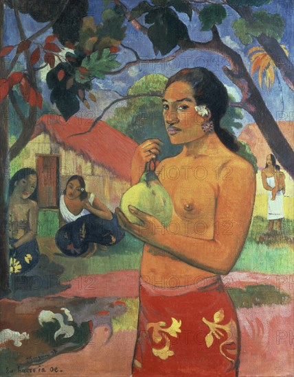 GAUGUIN PAUL 1848/1903
EU HAERE IA OE (MUJER QUE SOSTIENE UNA FRUTA) - 1893 - 92,5x73,5 - POSTIMPRESIONISMO FRANCES
SAN PETESBURGO, MUSEO ERMITAGE
RUSIA

This image is not downloadable. Contact us for the high res.