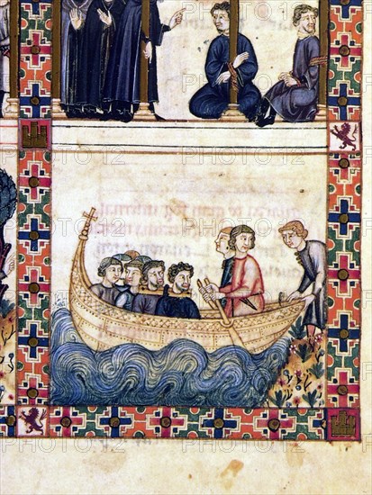 ALFONSO X EL SABIO 1221/84
D-MS.B.R.20-CANTIGA STA MARIA-Nº275- F103V-F-FRAILES HOSPITALARIOS RABIOSOS CRUZANDO EL GUADALQUIVIR
FLORENCIA, BIBLIOTECA NACIONAL
ITALIA