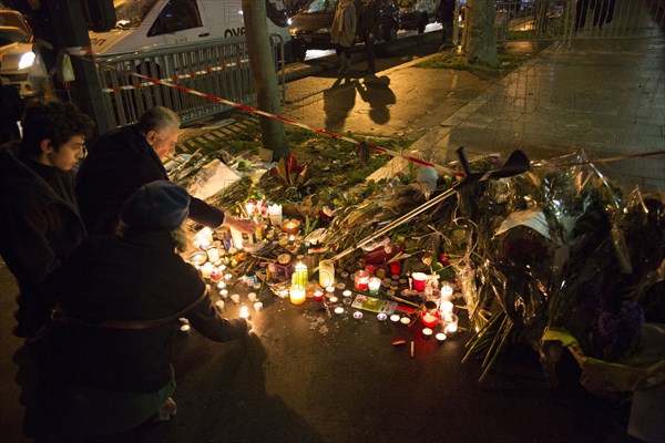 Hommage au lendemain de l'attentat de Charlie Hebdo, 2015