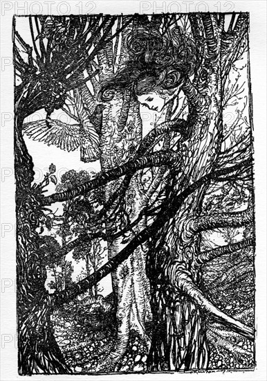 Alice au pays des merveilles, illustration d'Arthur Rackham