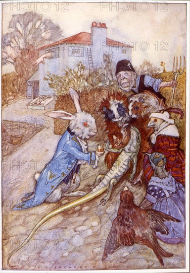 Alice in Wonderland, illustration by A.E. Jackson