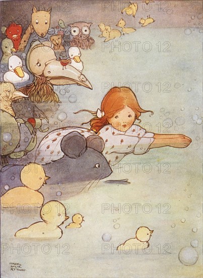 Alice au pays des merveilles, illustration de Mabel Lucie Attwell