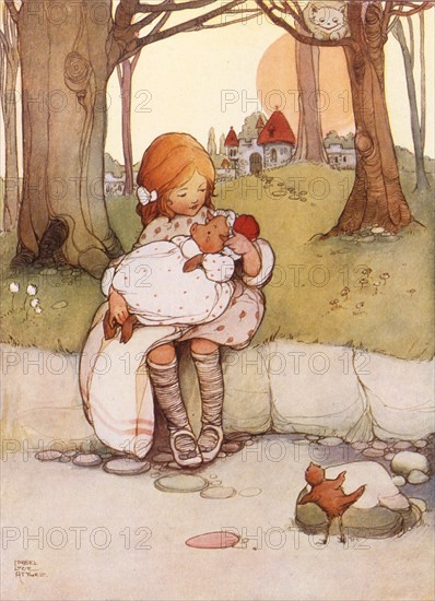 Alice in Wonderland, illustration by Mabel Lucie Attwell