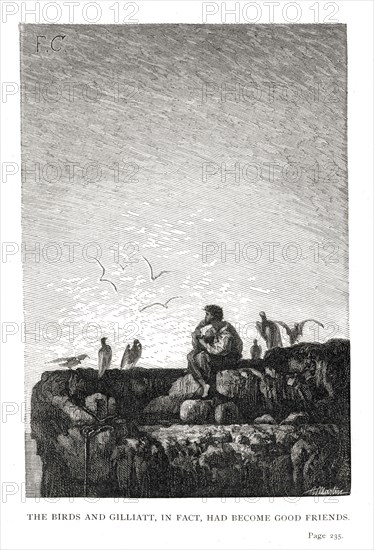 Illustration of "Toilers of the Sea", by Victor Hugo