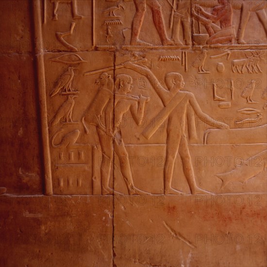Saqqarah, mastaba de Kagemni, passage du gué