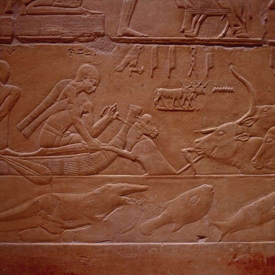 Sakkara
Mastaba of Kagemni, fording a river