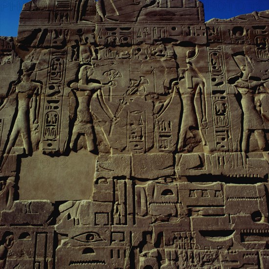 Karnak, South wall of the temple of Amon-Ra