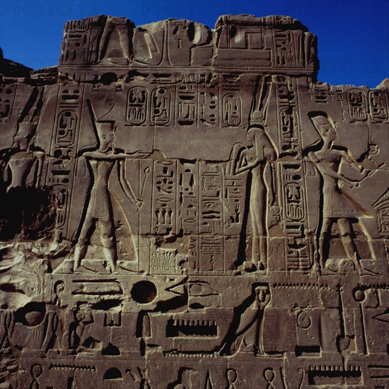 Karnak, South wall of the temple of Amon-Ra