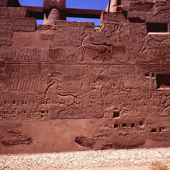 Karnak, Temple of Amon-Ra, north outer wall of the hypostyle hall