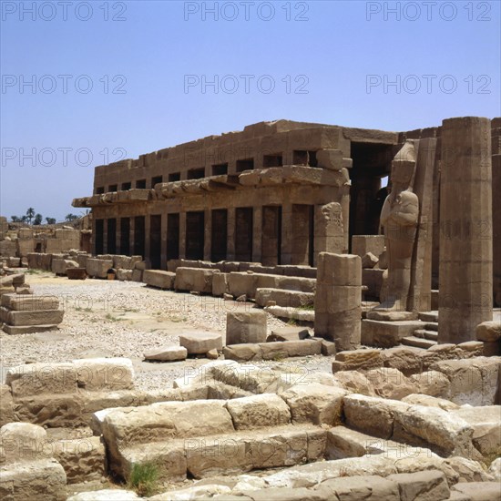 Karnak, Temple of Amon-Ra, west facade of the banquet hall of Thutmose III