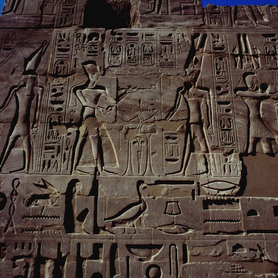 Karnak, South wall of the temple of Amon-Ra