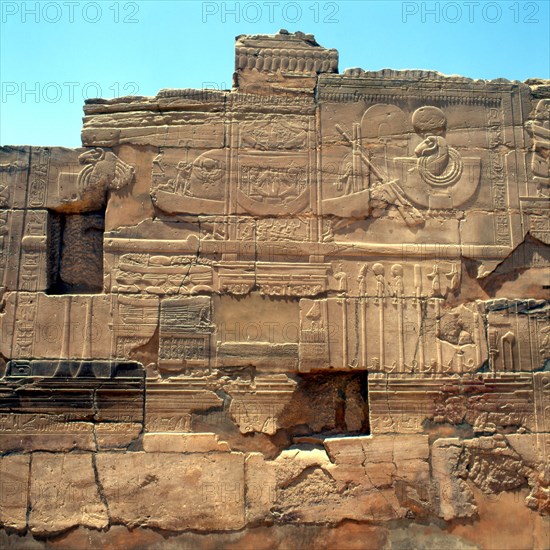 Gournah, Temple de Sethi Ier, sanctuaire de la barque d'Amon, la barque d'Amon