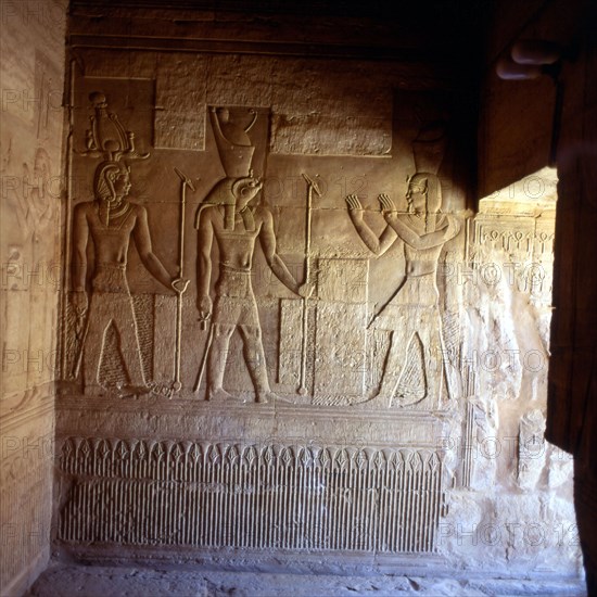 Kom Ombo, The king venerating the deities