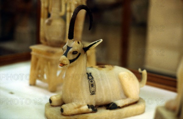 Object from the tomb of Tutankhamon: statuette of a goat