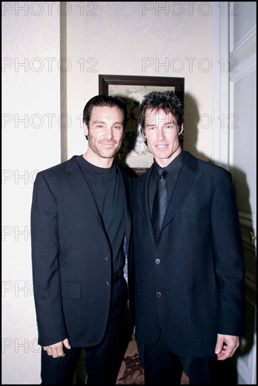 02/20/2001. Private party with Prince Albert during TV festival in Monte Carlo.