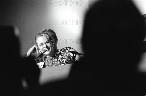 05/09/2001. 54th Cannes Film Festival: Press conference of "Moulin Rouge".