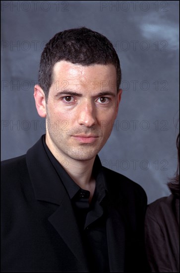 05/16/2001 54TH Cannes film festival: studio of Jean-Luc Godard, Cecile Camp, Bruno Putzulu