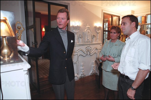 02/00/2002. EXCLUSIVE Grand duke and duchess of Luxembourg, Henri and Maria Theresa, in Paris