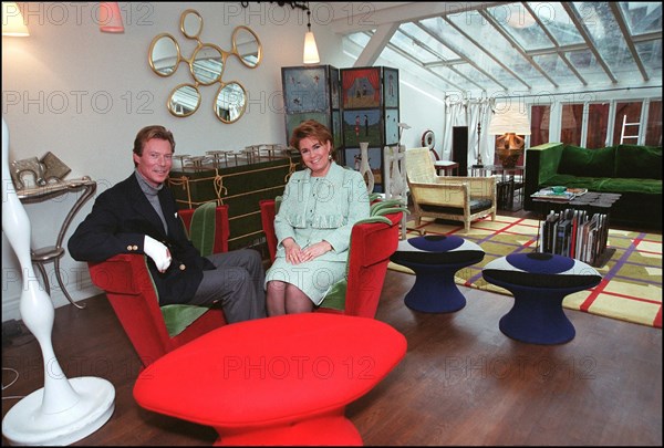 02/00/2002. EXCLUSIVE Grand duke and duchess of Luxembourg, Henri and Maria Theresa, in Paris